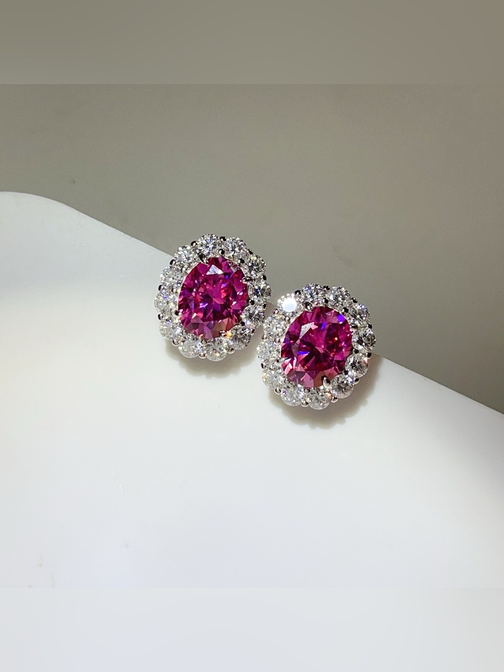 6 Carat 925 Sterling Silver Moissanite Stud Earrings